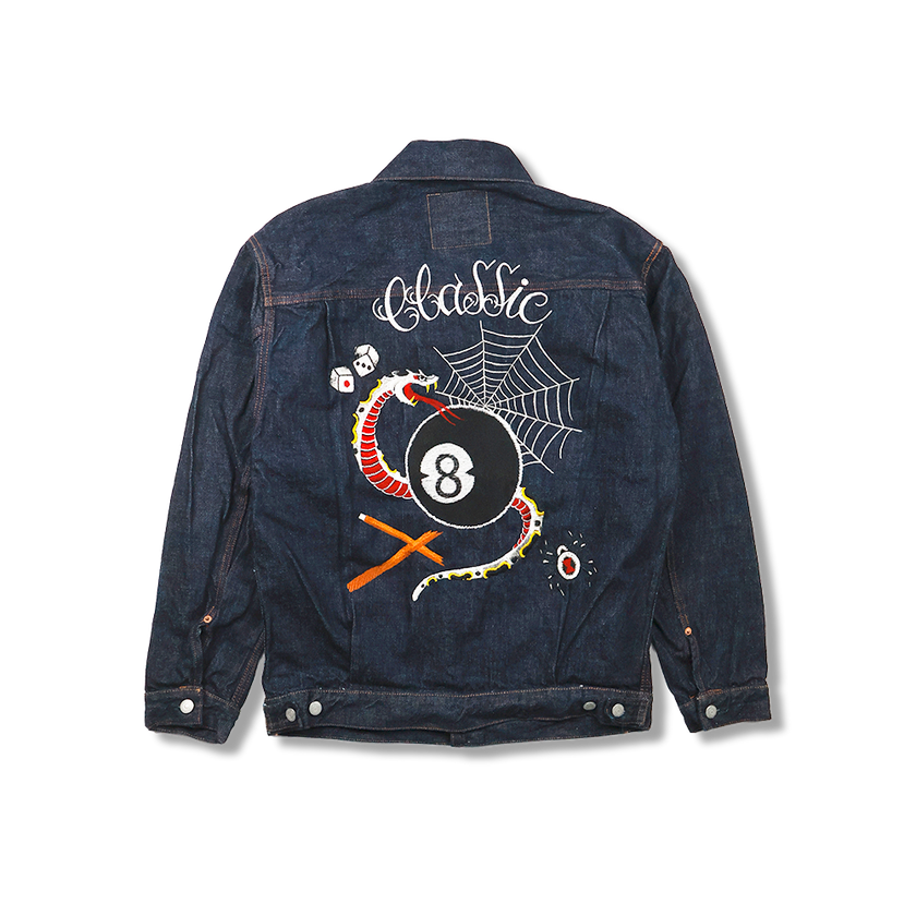 【2026SS】2102E Classic Tattoo Embroidery Type 2 Denim Jacket Original Drawing by “HORIDAI”