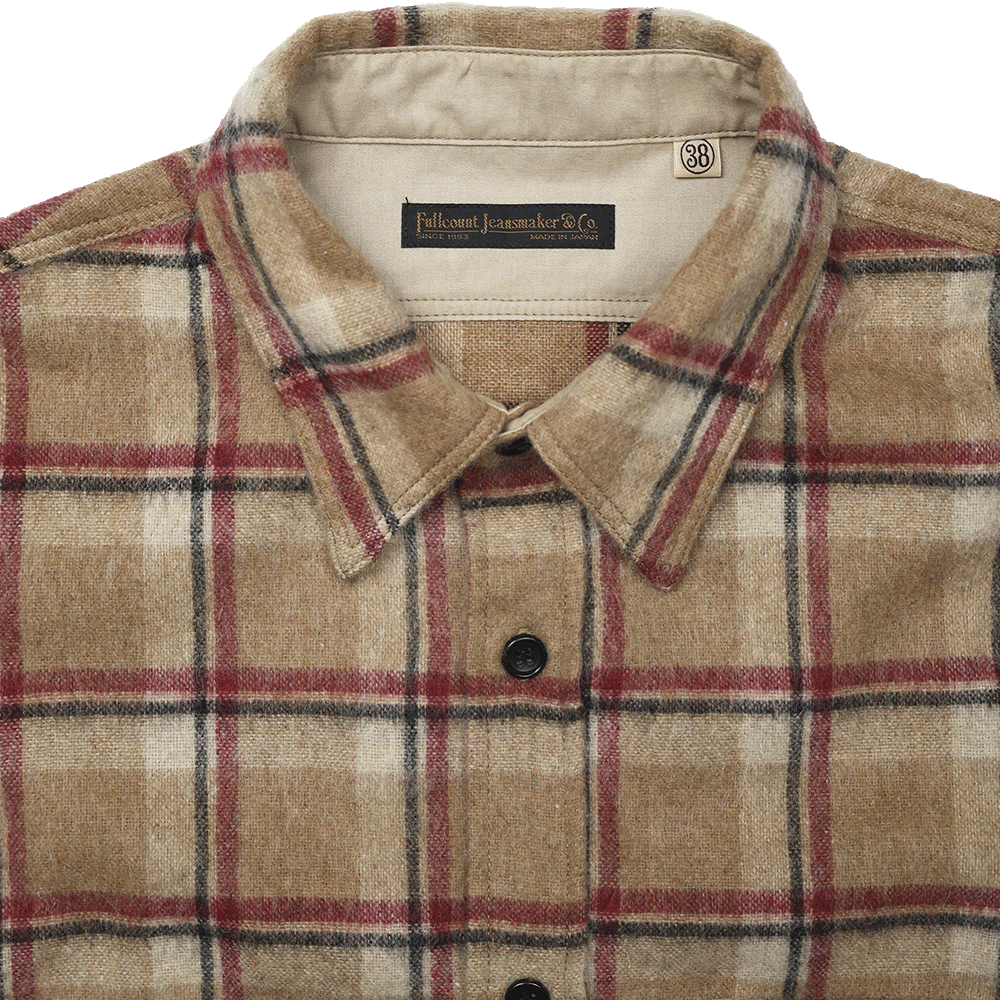 【2025AW】4096 Wool Shaggy Check Work Shirt