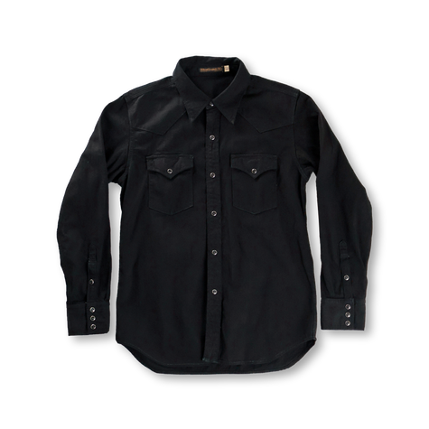 【26AW】4894BKBK-26 Black Black Denim Western Shirt