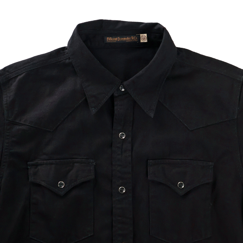 【26AW】4894BKBK-26 Black Black Denim Western Shirt