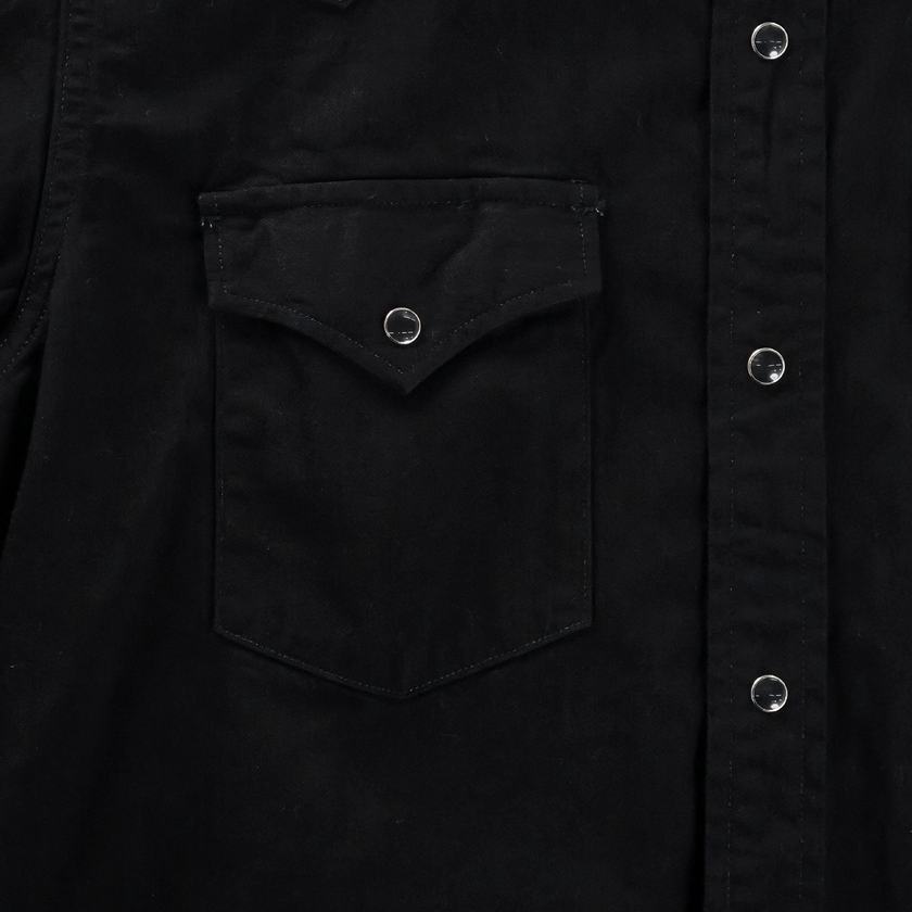 【26AW】4894BKBK-26 Black Black Denim Western Shirt