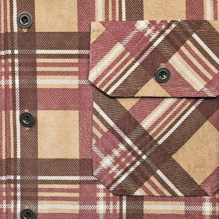 【2025AW】FL-4000 Suede Leather Check Work Shirt