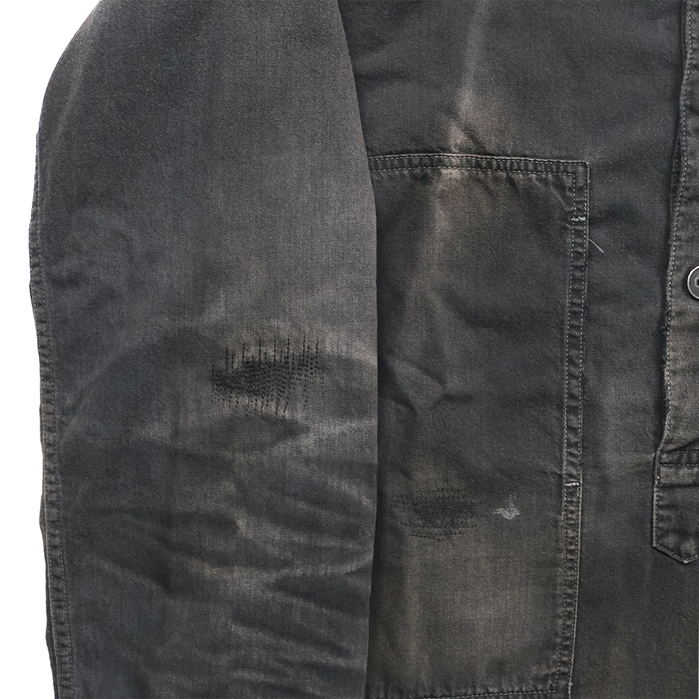 【2026SS】4097VE-1 US Army Black Black Denim Pullover Shirt VE (Vintage Effect)