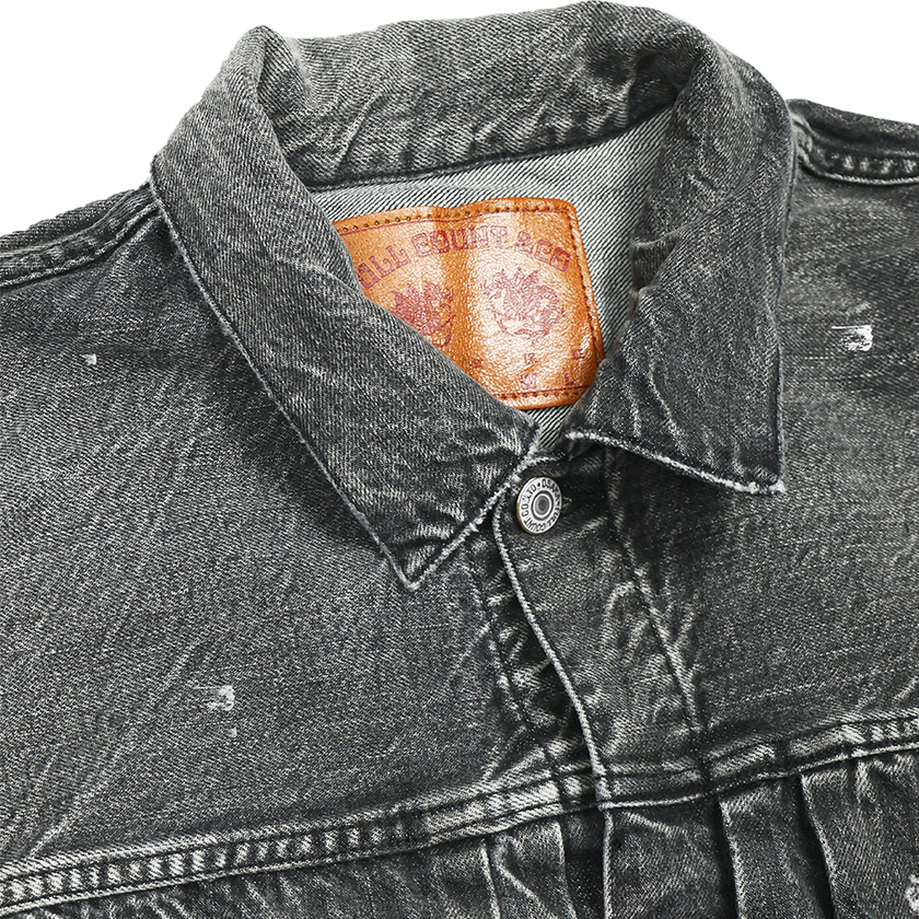 【2025SS】2102BKHW-SP Type 2 Black Denim Jacket Dartford Splat