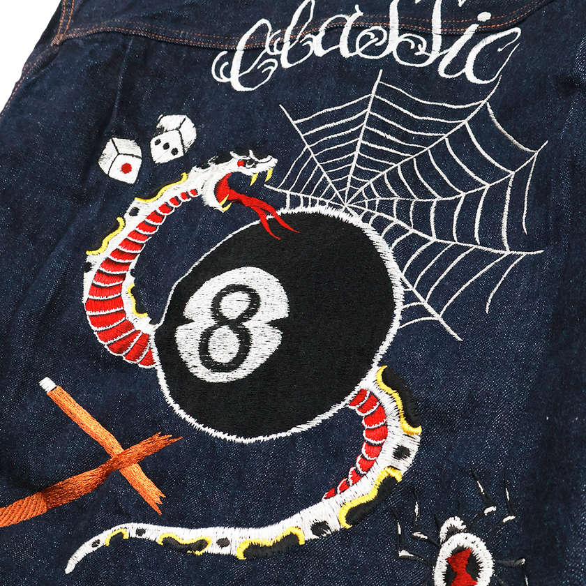 【2026SS】2102E Classic Tattoo Embroidery Type 2 Denim Jacket Original Drawing by “HORIDAI”