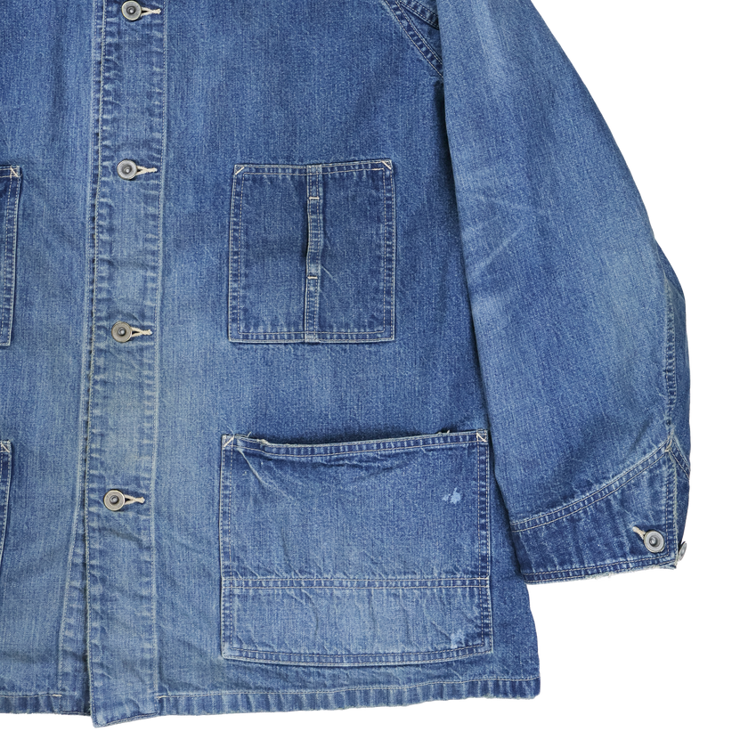 【2027SS】2063HW-2　Denim Stand Collar Chore Jacket H.W.