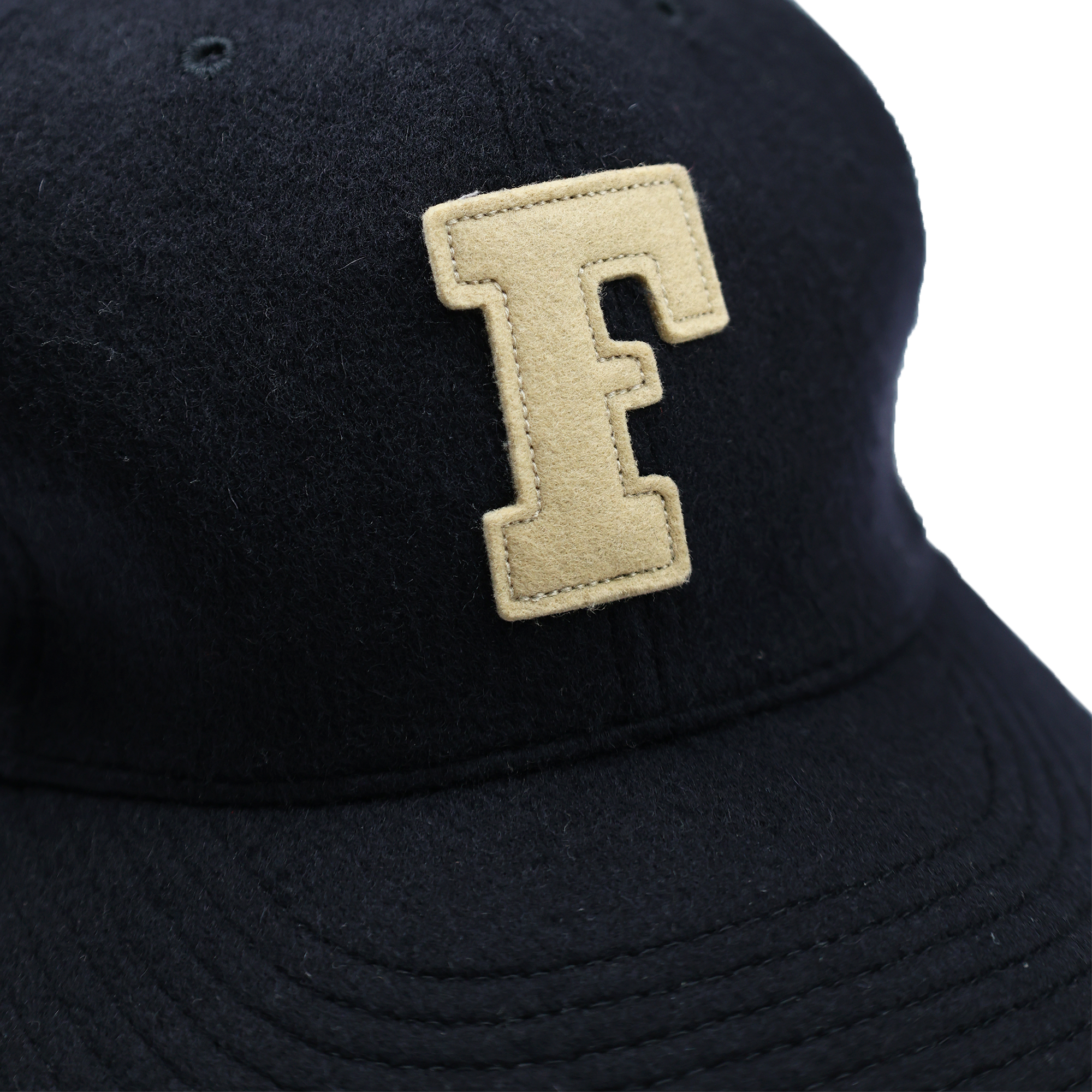 【2025AW】6843-25 6 Panel Wool Melton Baseball Cap F Patch