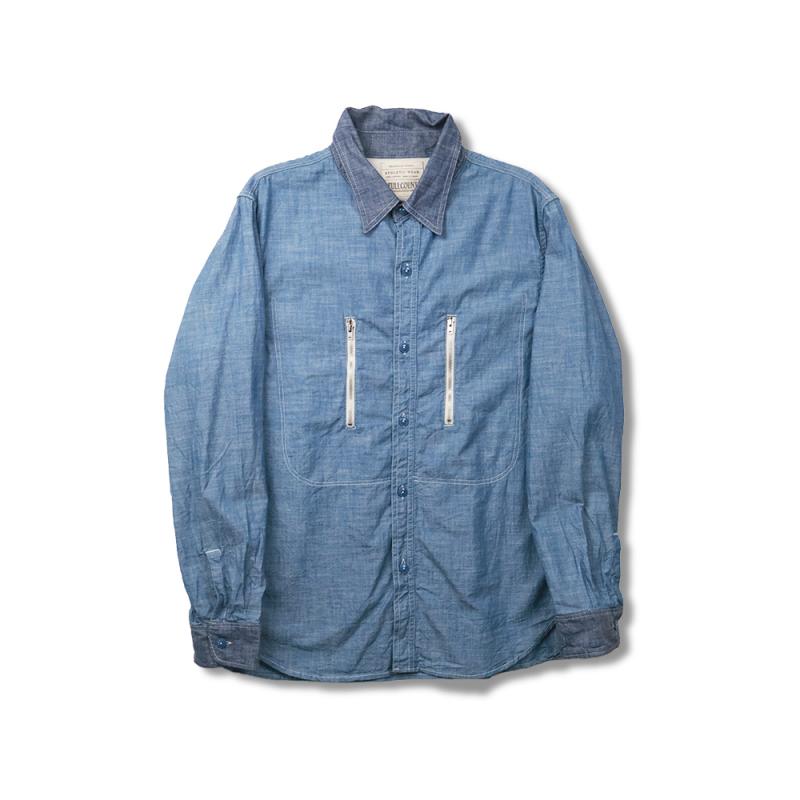 Fu15-Sh-101 Watteau Gathered 
Ventilated Pocket Shirt FULLCOUNT
