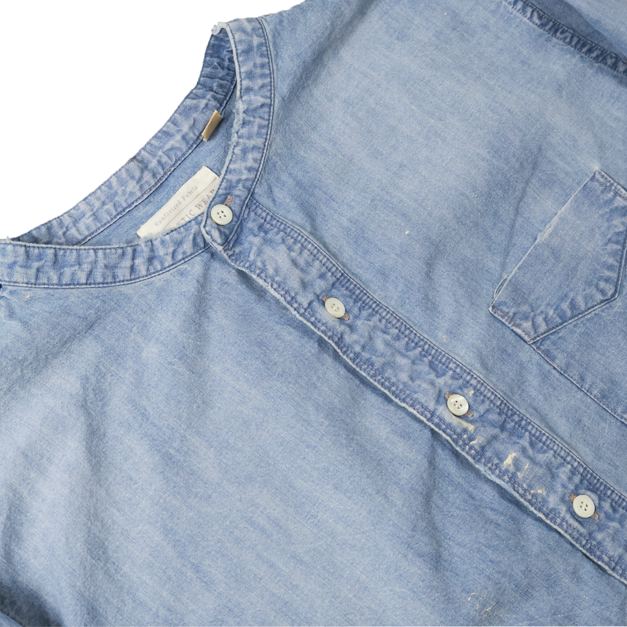 【2025SS】4900HW-SP Stand Collar Chambray Shirts ”Aging”
