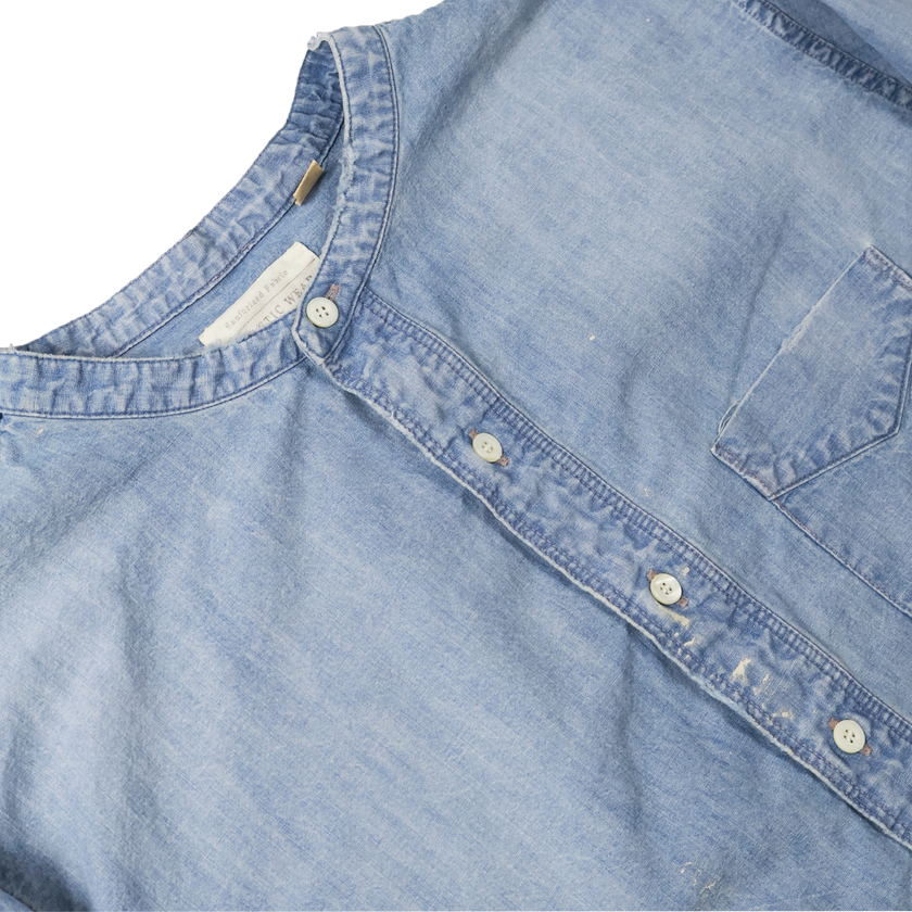 【2025SS】4900HW-SP Stand Collar Chambray Shirts ”Aging”