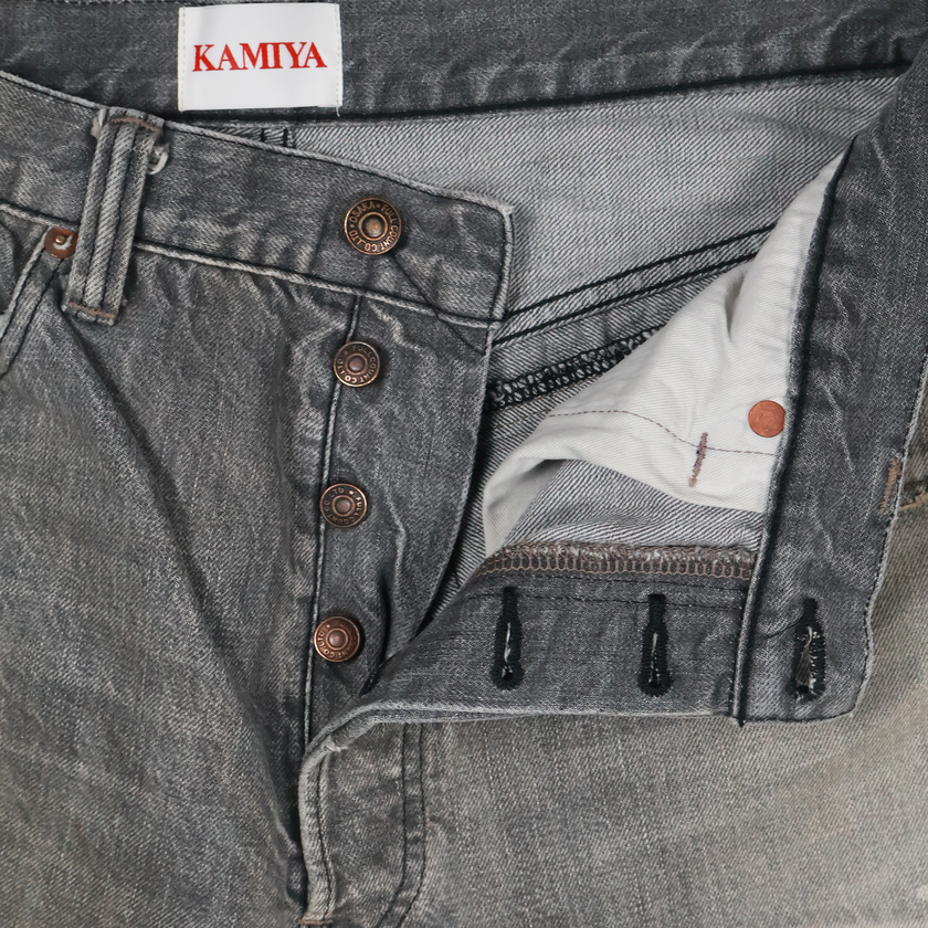 【2025SS】G14FC102 Switching Denim Wide Bermuda Pants (KAMIYA Collaboration)