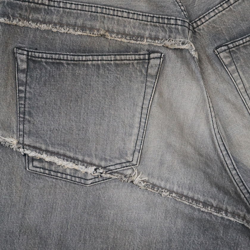【2025SS】G14FC102 Switching Denim Wide Bermuda Pants (KAMIYA Collaboration)