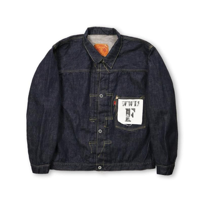 S2107-24 WWII Model Brown Cotton Denim Jacket (Non Wash)