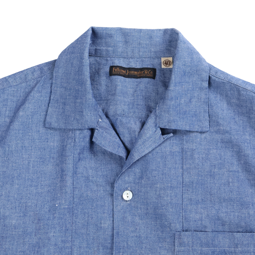 【2027SS】4107-1 Chambray Open Collar S/S Shirt