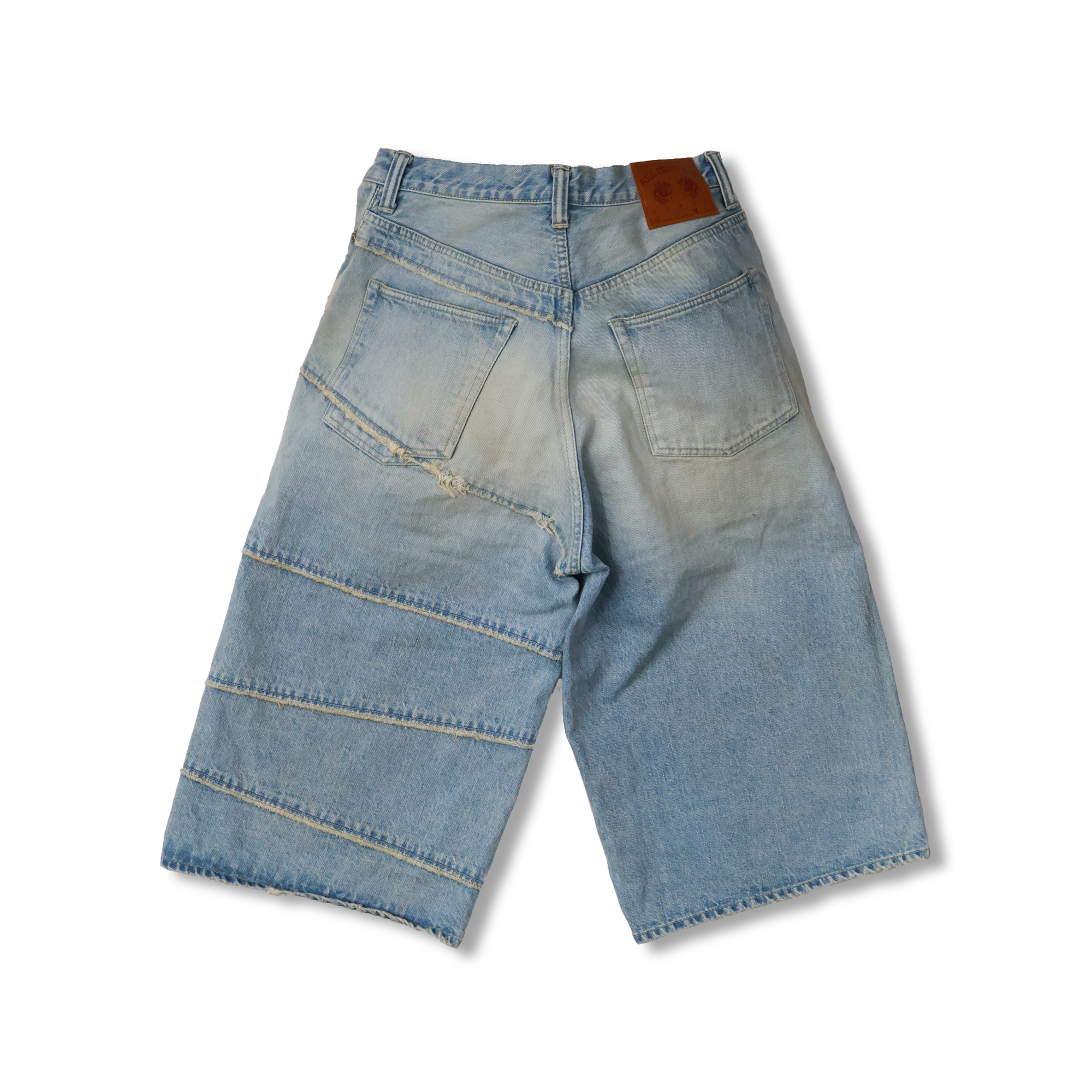 2025SS】G14FC102 Switching Denim Wide Bermuda Pants (KAMIYA 2025SS】G14FC102 Switching Denim Wide Bermuda Pants (KAMIYA