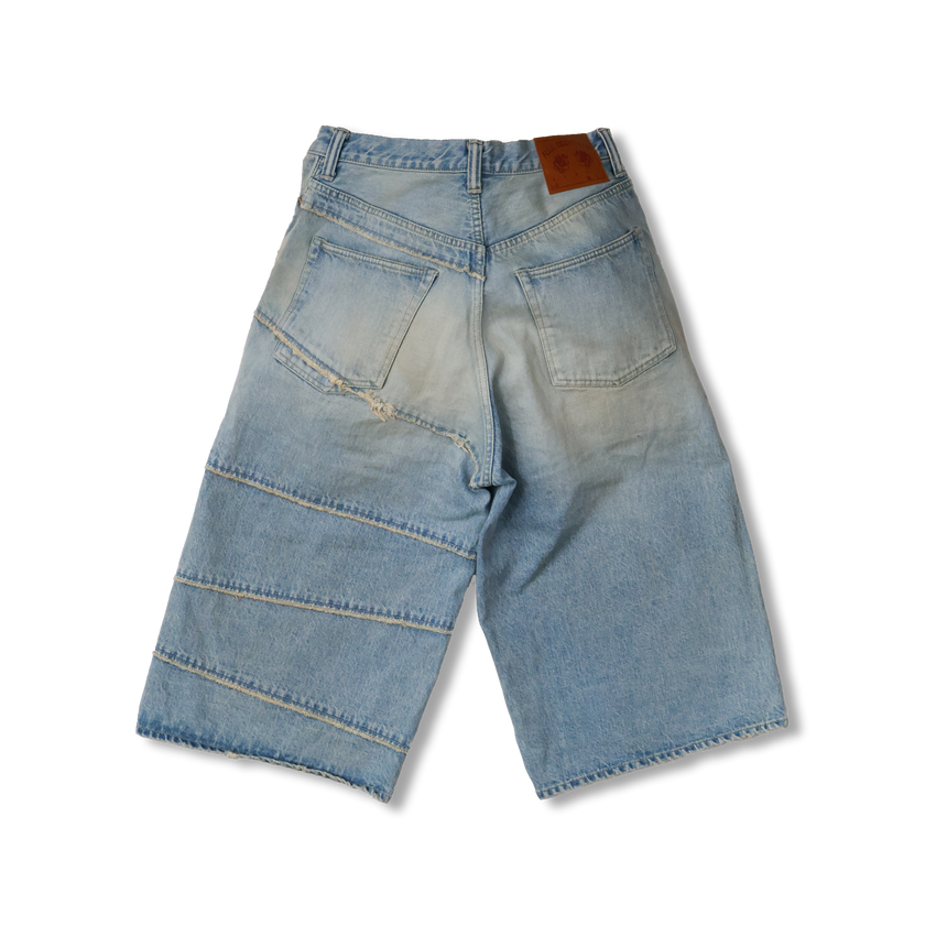 【2025SS】G14FC102 Switching Denim Wide Bermuda Pants (KAMIYA Collaboration)