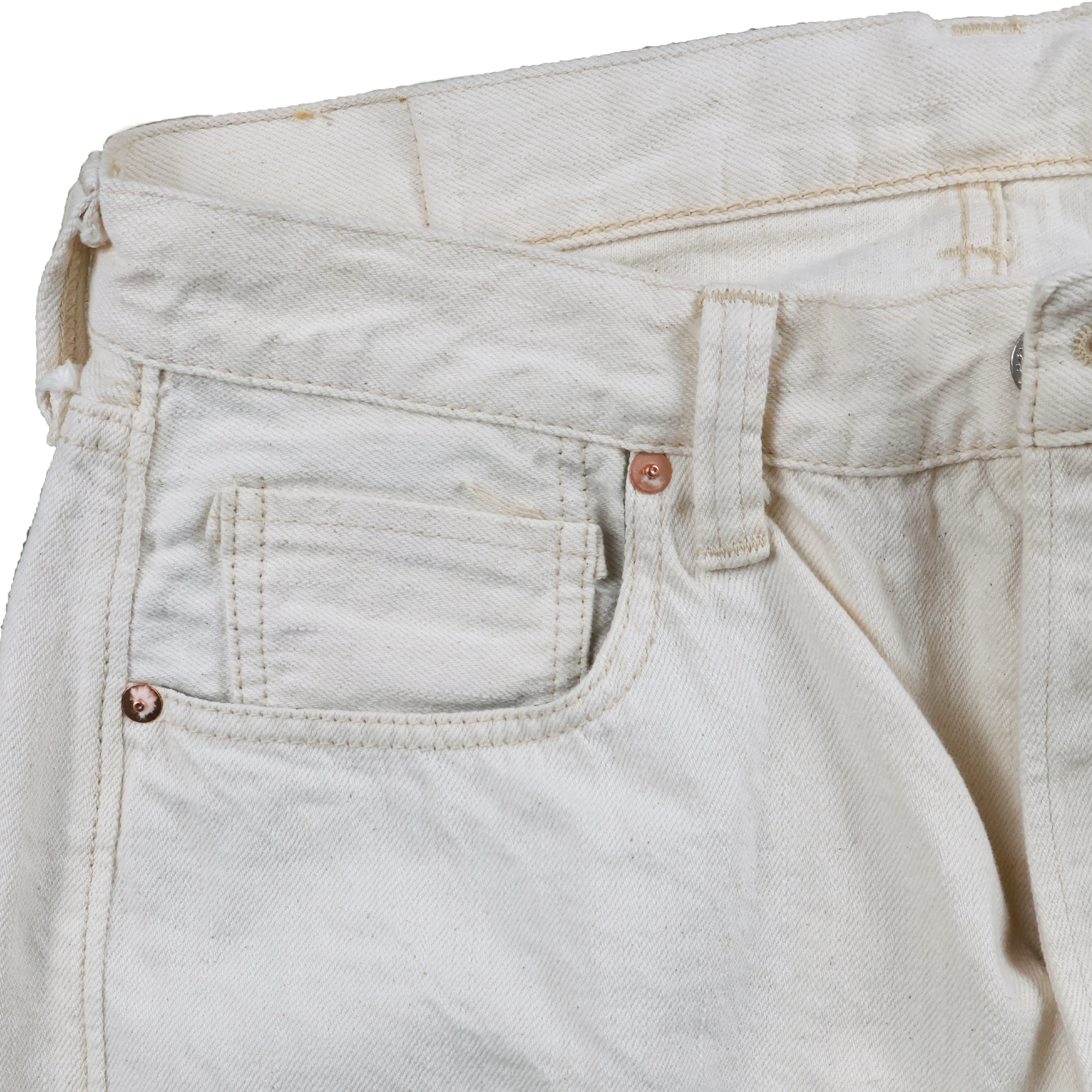 【2026SS】S0105ECSS WWII Model 11.5oz Ecru Denim Pants (Raw)