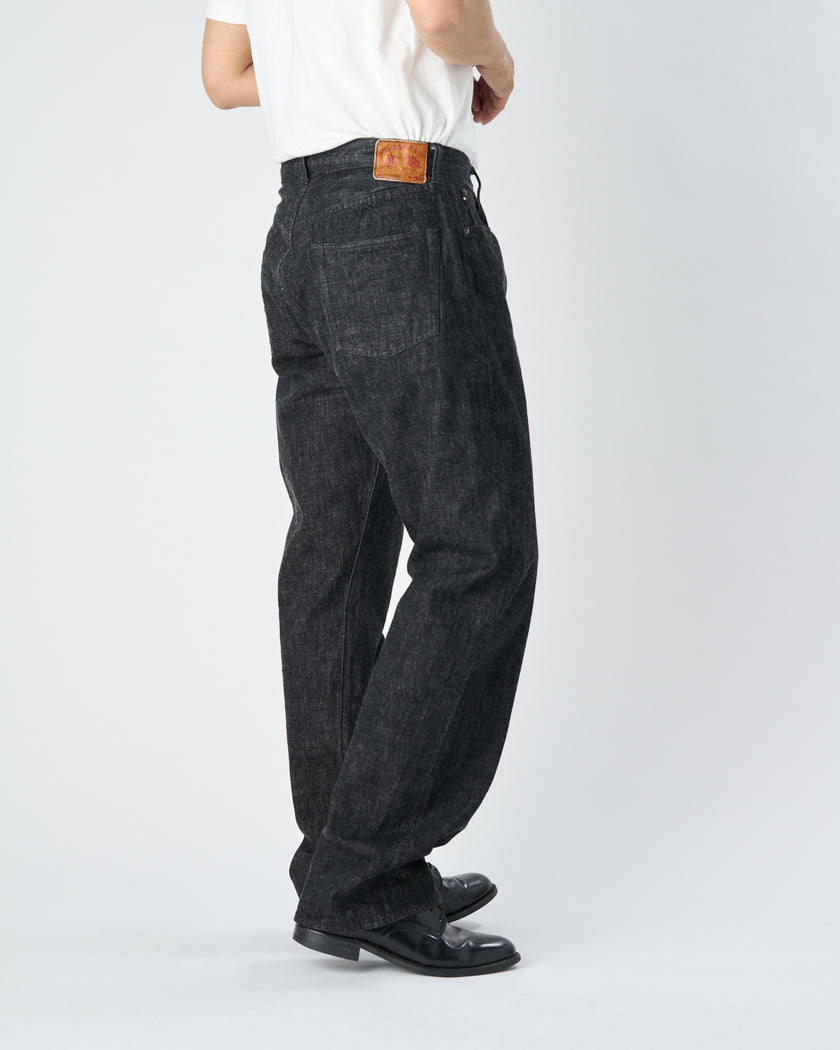 0105BK Wide Black Selvedge Denim【一部予約商品】