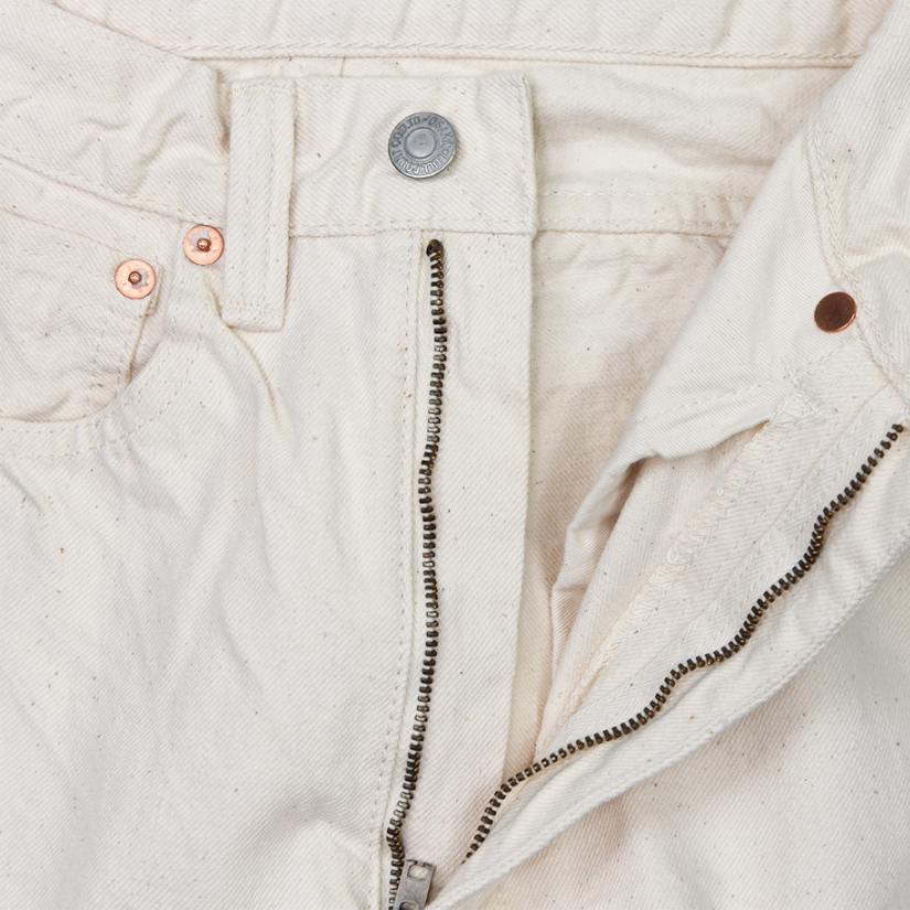 0107EC Womens Wide Straight “Monroe” Ecru Denim