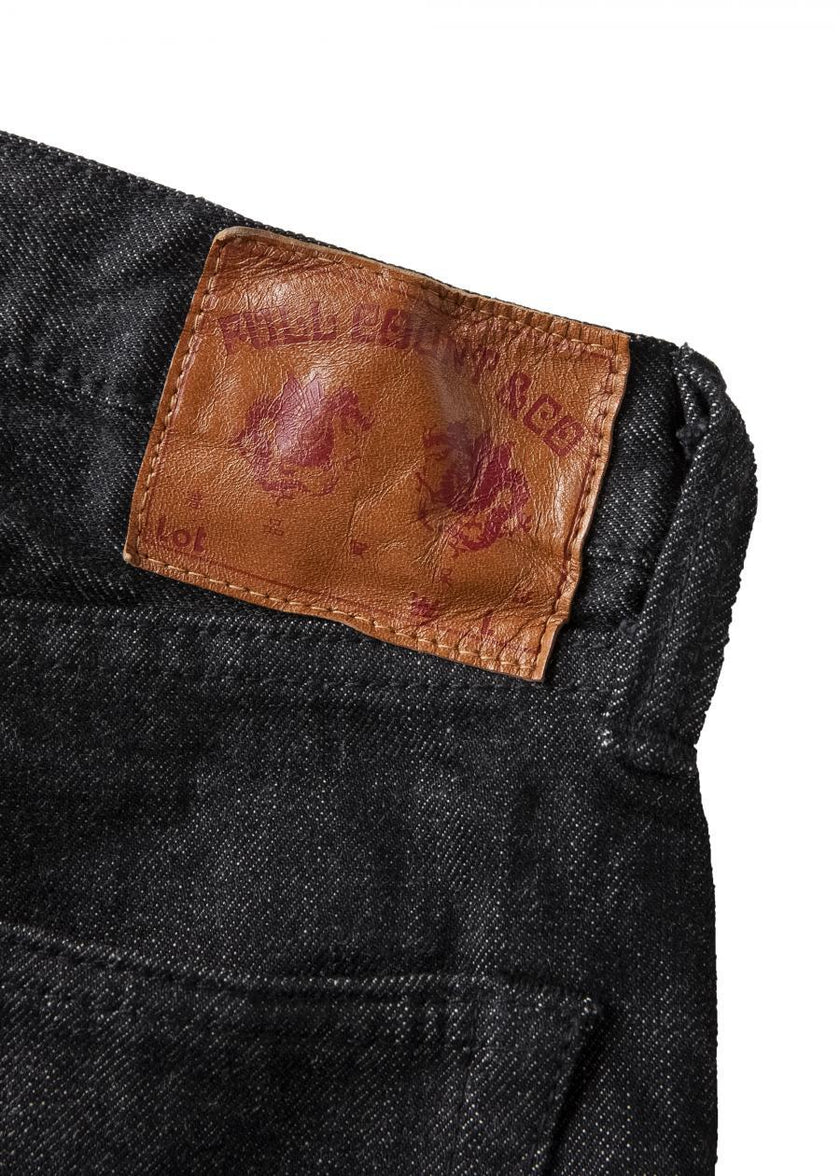 1108BK Slim Straight Black Selvedge Denim