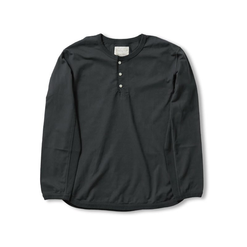 5222LH Flat Seam Heavyweight Longsleeve Henley T Shirt