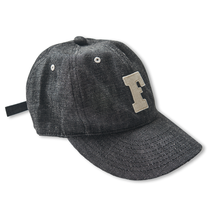 6843 6 Panel Denim Baseball ’F’ Cap